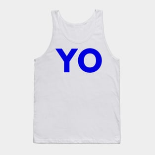 Blue YO design from pizza truck Tank Top